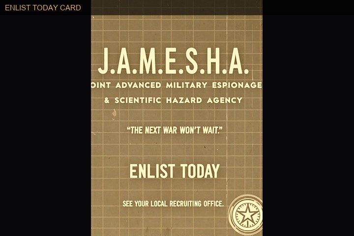 Vintage enlistment card
