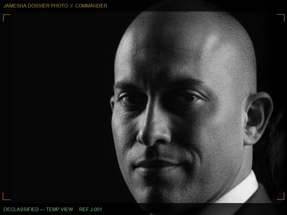 Declassified dossier photo of Commander James