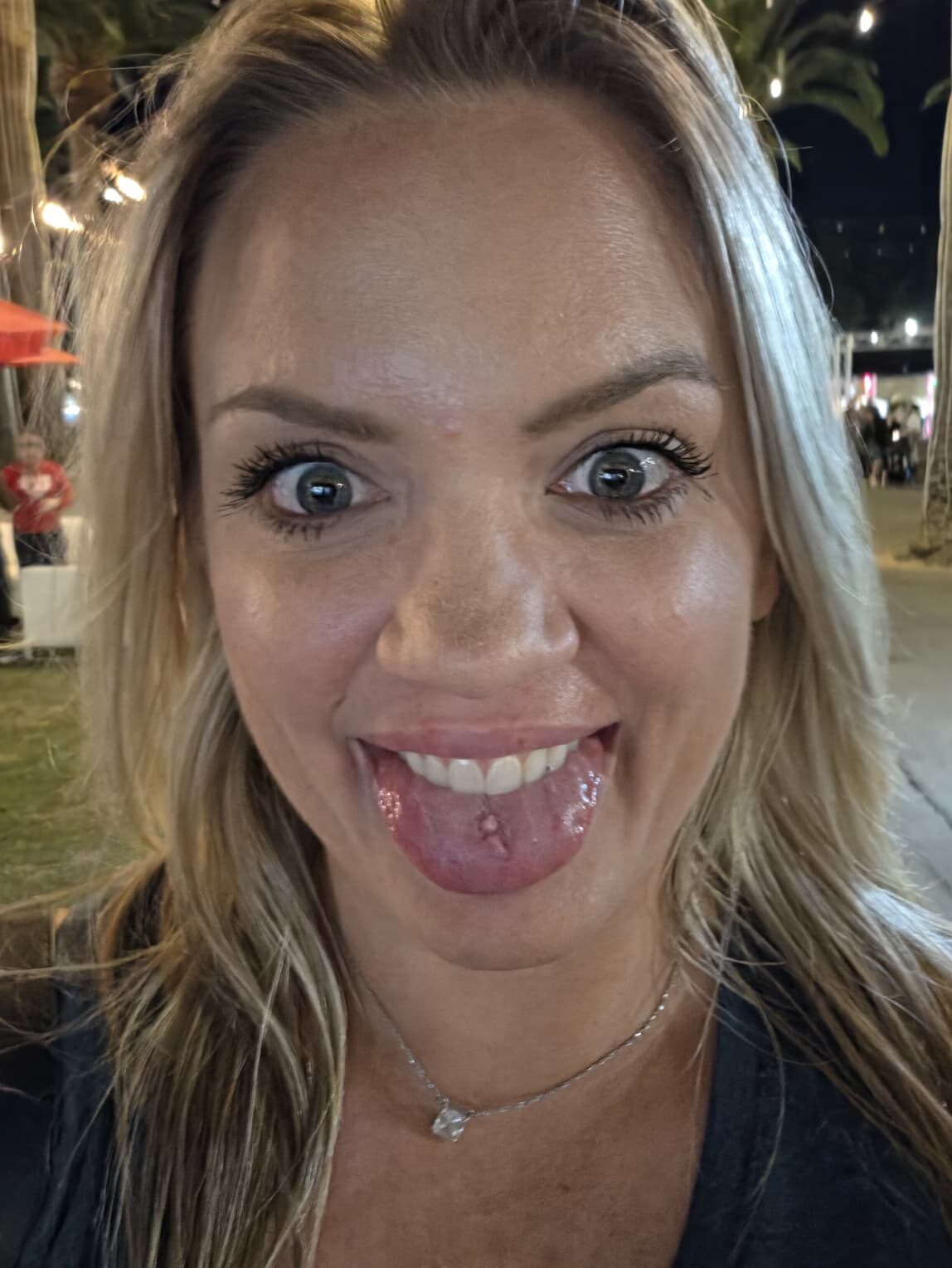 Night Shade close-up with tongue out