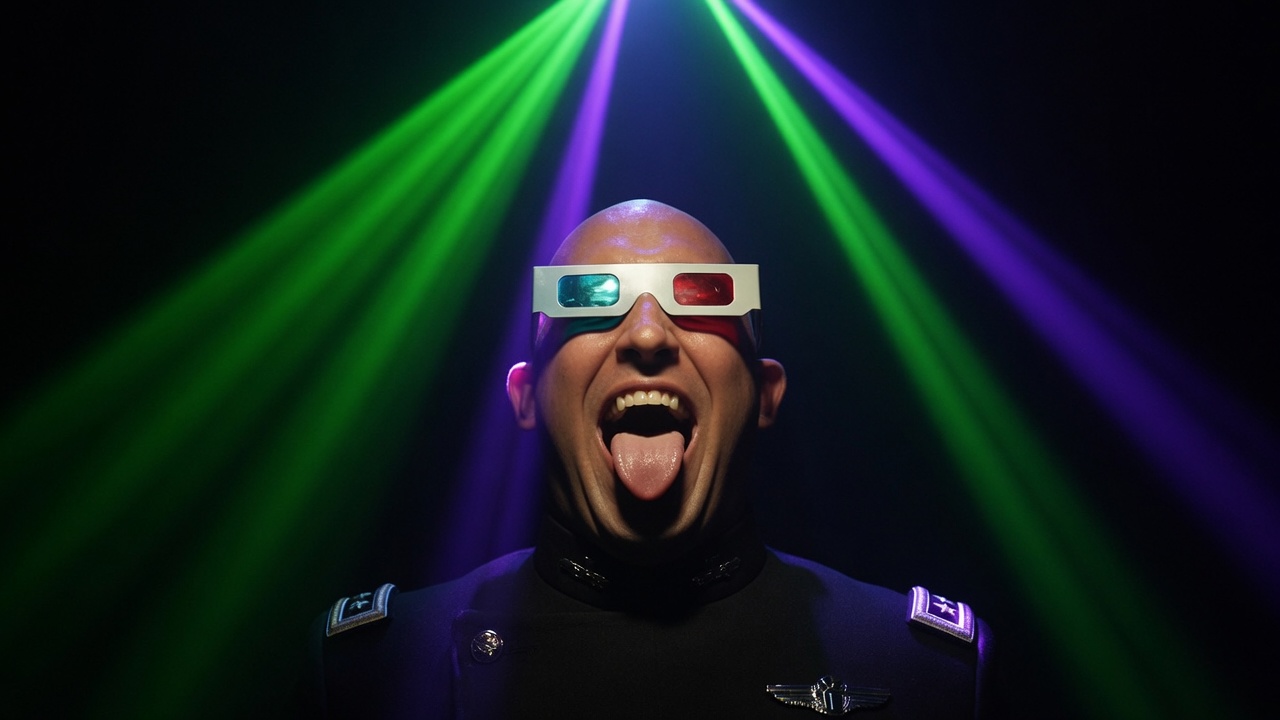Commander under laser beams as the antenna