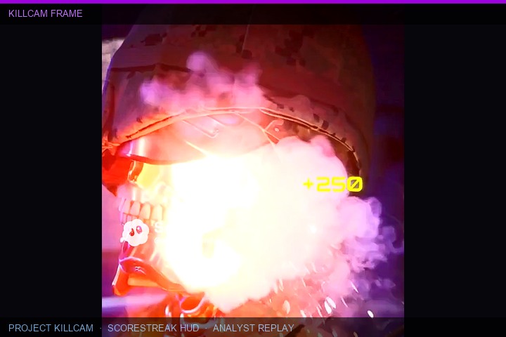 Explosive kill with +250 score popup