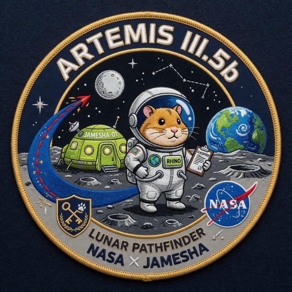 Artemis III.5b joint NASA JAMESHA mission patch